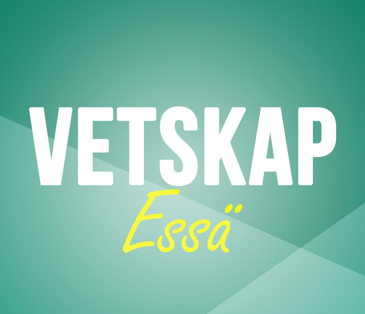 Logotyp för podden Vetskap Essä